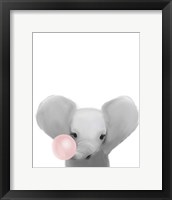 Elephant Bubble Gum. Framed Print