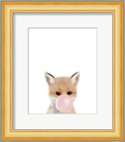 Woodland Fox Bubble Gum Fine Art Print