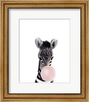 Baby Zebra Bubble Gum Fine Art Print