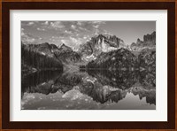 Baron Lake Monte Verita Peak Sawtooh Mountains II BW Fine Art Print