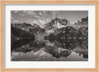 Baron Lake Monte Verita Peak Sawtooh Mountains II BW Fine Art Print