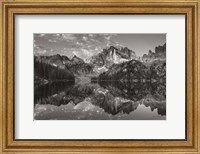 Baron Lake Monte Verita Peak Sawtooh Mountains II BW Fine Art Print