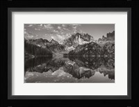 Baron Lake Monte Verita Peak Sawtooh Mountains II BW Fine Art Print