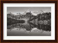 Alice Lake Sawtooth Mountains Idaho BW Fine Art Print