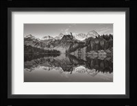 Alice Lake Sawtooth Mountains Idaho BW Fine Art Print