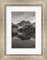Baron Lake Monte Verita Peak Sawtooh Mountains I BW Fine Art Print