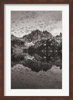 Baron Lake Monte Verita Peak Sawtooh Mountains I BW Fine Art Print