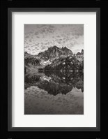 Baron Lake Monte Verita Peak Sawtooh Mountains I BW Fine Art Print