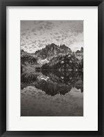 Baron Lake Monte Verita Peak Sawtooh Mountains I BW Fine Art Print