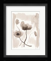 Sepia Florals II Framed Print