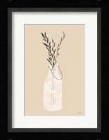 Natural Vessels II Linen Tan Framed Print