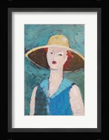 Flea Market Portrait II Blue v2 Framed Print