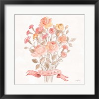Romantic Blooms IV Framed Print