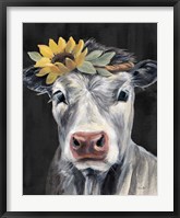 Pretty Cow on Black Fine Art Print