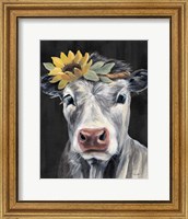 Pretty Cow on Black Fine Art Print