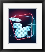 Neon Music 2 Framed Print