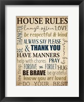 House Rules Fine Art Print