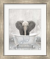 Baby Elephant Bath Fine Art Print
