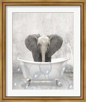 Baby Elephant Bath Fine Art Print