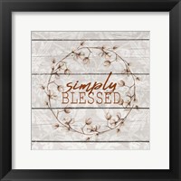 Simply Blessed Cotton Fine Art Print