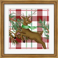 Reindeer Plaid Fine Art Print