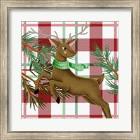 Reindeer Plaid Fine Art Print