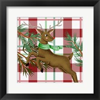 Reindeer Plaid Fine Art Print