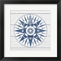 Blue Compass Framed Print