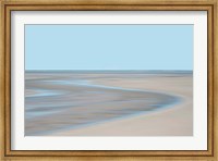Blue and Beige Beach 1 Fine Art Print
