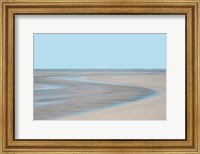 Blue and Beige Beach 1 Fine Art Print