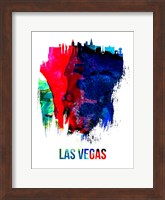 Las Vegas Skyline Brush Stroke Watercolor Fine Art Print