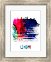 London Skyline Brush Stroke Watercolor Fine Art Print