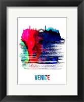 Venice Skyline Brush Stroke Watercolor Fine Art Print