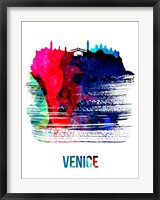 Venice Skyline Brush Stroke Watercolor Fine Art Print