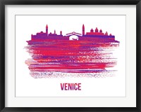 Venice Skyline Brush Stroke Red Fine Art Print