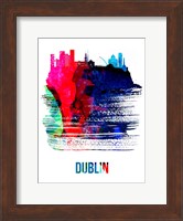 Dublin Skyline Brush Stroke Watercolor Fine Art Print