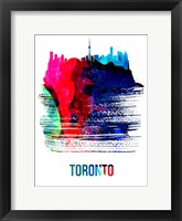 Toronto Skyline Brush Stroke Watercolor Fine Art Print