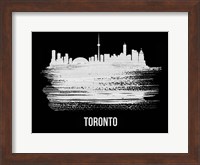 Toronto Skyline Brush Stroke White Fine Art Print