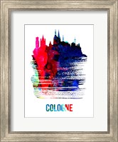 Cologne Skyline Brush Stroke Watercolor Fine Art Print
