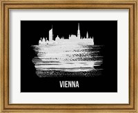 Vienna Skyline Brush Stroke White Fine Art Print