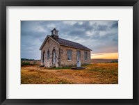 Stormy Morning at the Lower Fox Creek Schoolhouse Fine Art Print