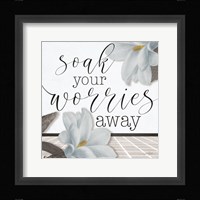 Powder Soak Worries Framed Print