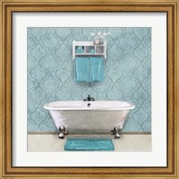 Teal Bath Vibes 1 Fine Art Print