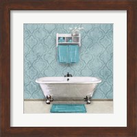 Teal Bath Vibes 1 Fine Art Print