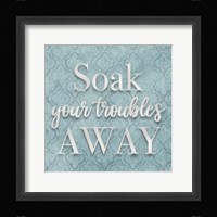 Teal Bath Vibes 2 Framed Print