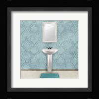 Teal Bath Vibes 3 Framed Print