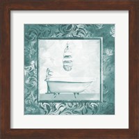 Calm Teal Vintage Bath Fine Art Print