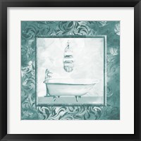 Calm Teal Vintage Bath Fine Art Print