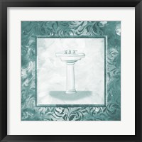Calm Teal Vintage Sink Fine Art Print