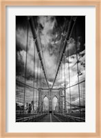 Spring Evening on the Brooklyn Bridge Monochrome Fine Art Print